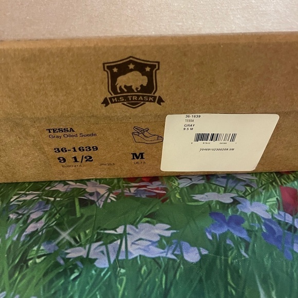 TRASK Tessa Platform Wedge Sandal, Grey, Size 9.5, NIB - Picture 15 of 15